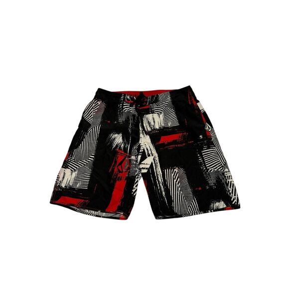 Vintage Y2K Volcom Men’s Surfwear Board Shorts Swim Trunks AOP 90s Men’s Size 36 - Picture 1 of 12